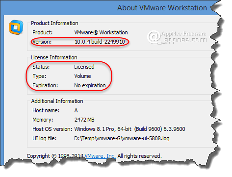 license key de vmware workstation 12.5