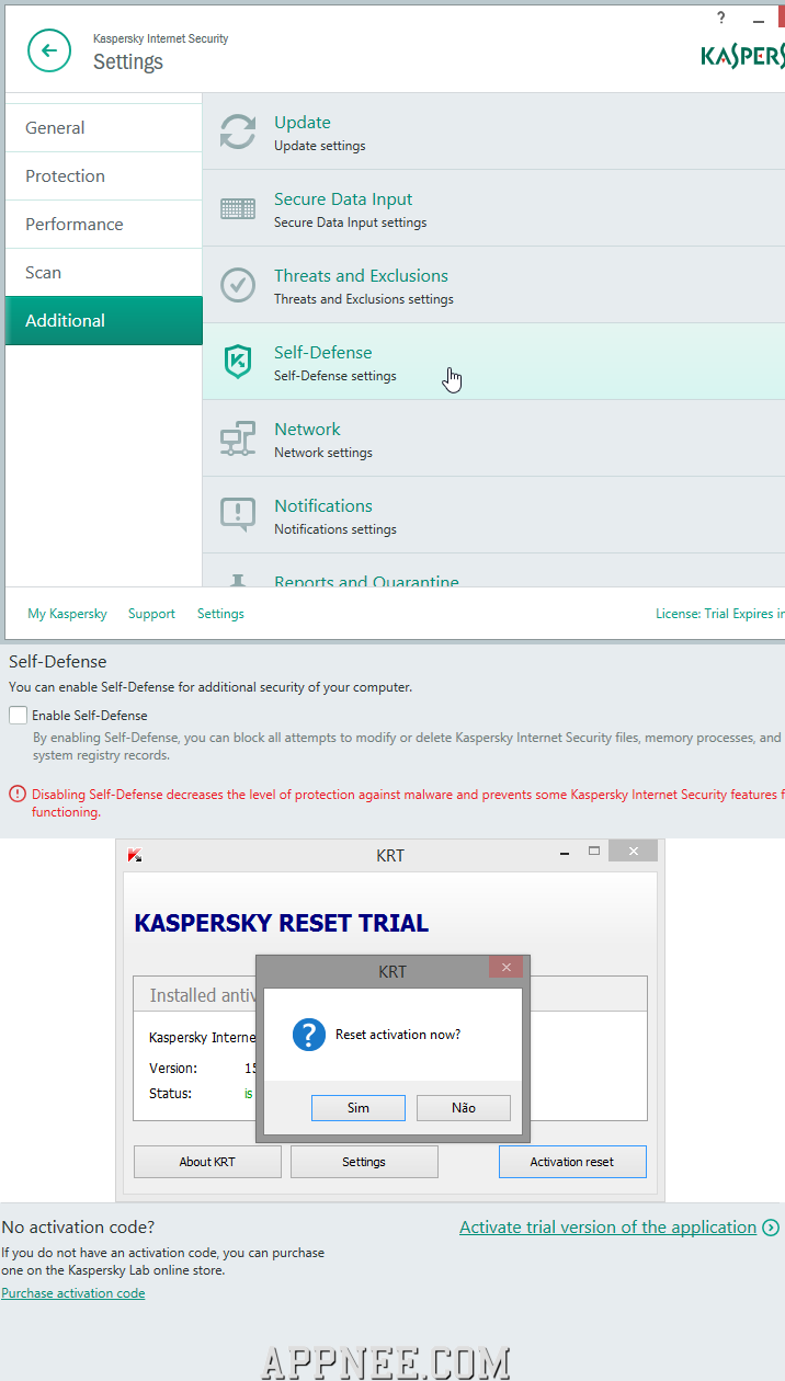 Kaspersky Reset Trial 51041 Reactivar Productos de