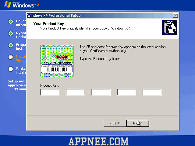 2003 Activation Key Server Window