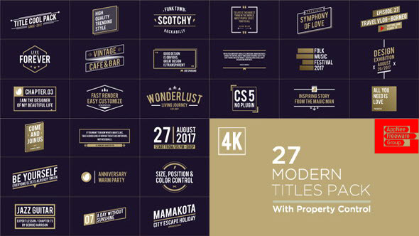 27 Titles Pack for Adobe After Effects free download | AppNee Freeware  Group.
