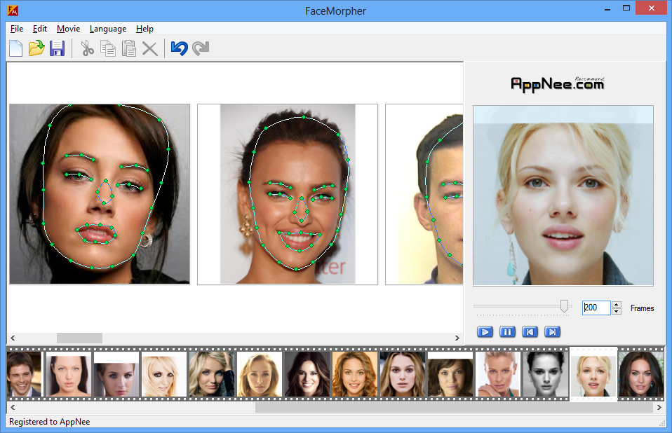 FaceMorpher Multi – Morph multiple face photos in one movie | Freeware Group.