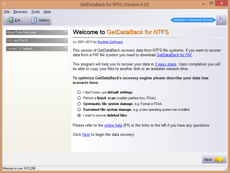 serial key getdataback for ntfs 4.33