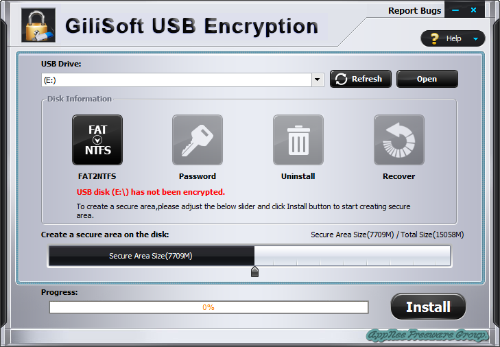 [v12.x.x] GiliSoft USB Encryption – High safety factor of USB storage