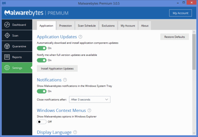 exploit protection will not turn on in malwarebytes premium trial