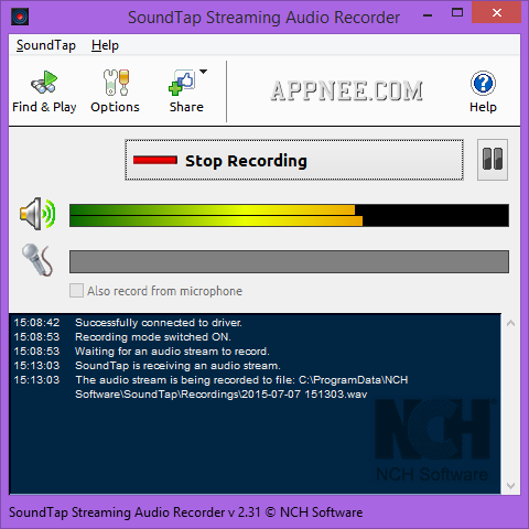 candidate Eco friendly Hong Kong v8.05, v8.00] SoundTap Streaming Audio Recorder – Capture any audio/music  playing through your PC | AppNee Freeware Group.