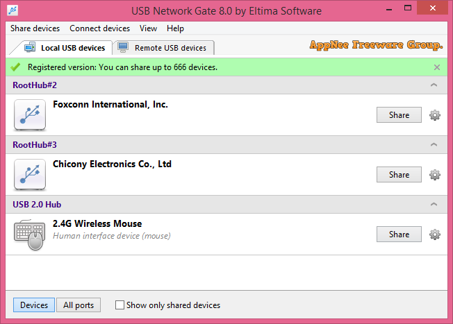 apa usb network gate