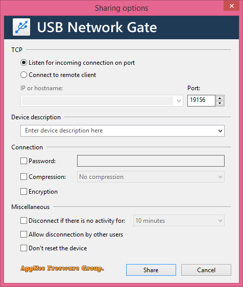 usb network gate serial number