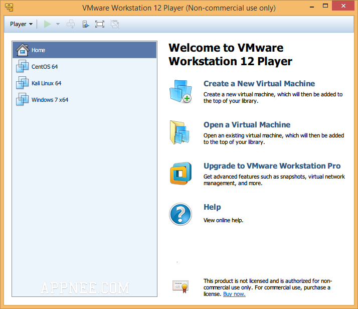 vmware workstation player 16.0