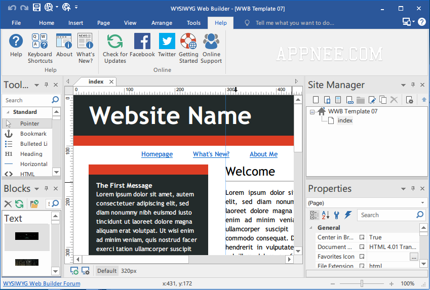 WYSIWYG Web Builder 18.3.0 download the last version for windows