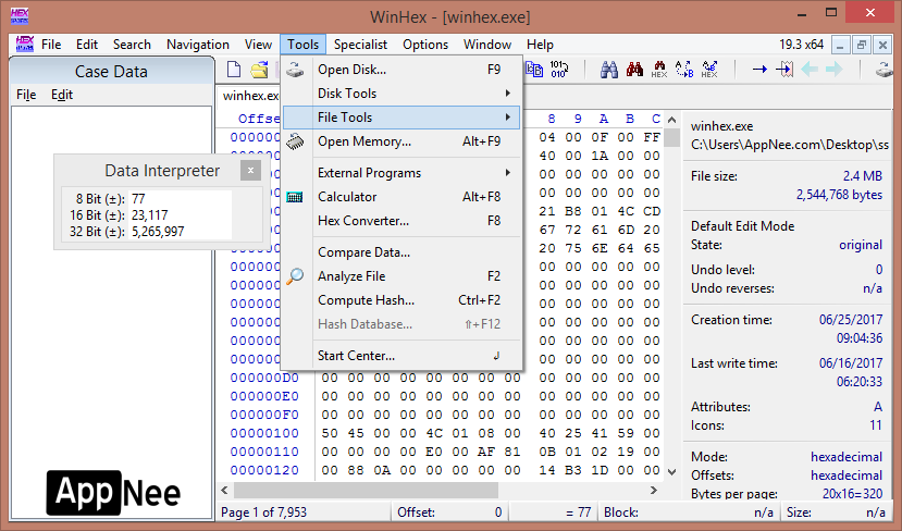 WinHex 20.8 SR1 download the last version for windows
