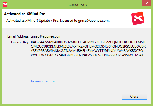 xmind pro 8 license key number