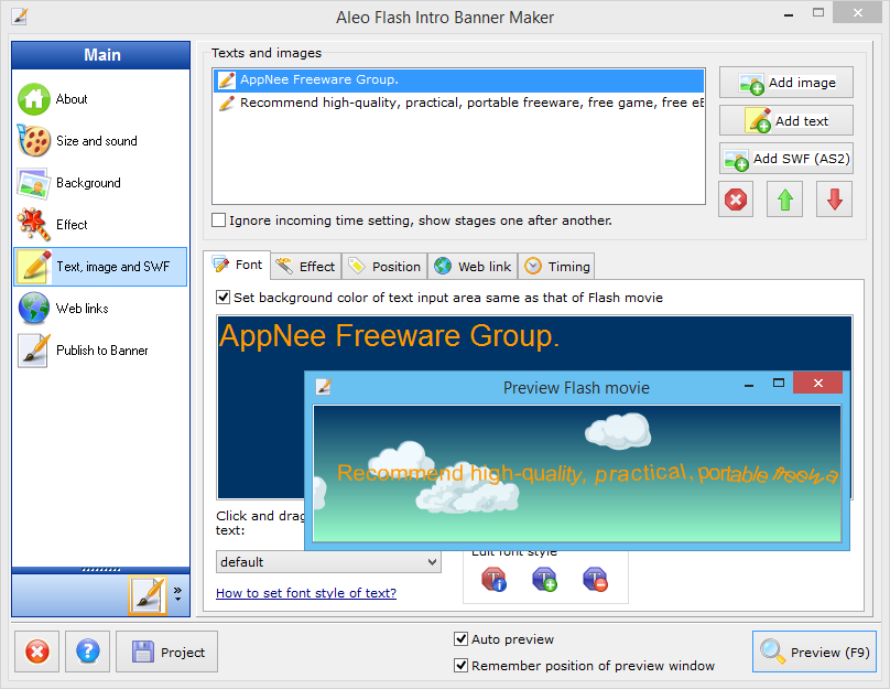 Aleo SWF GIF Converter screenshot and download at