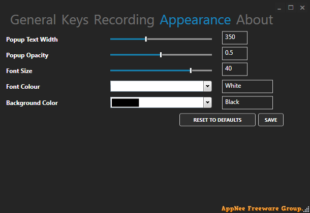 program to show keystrokes on screen