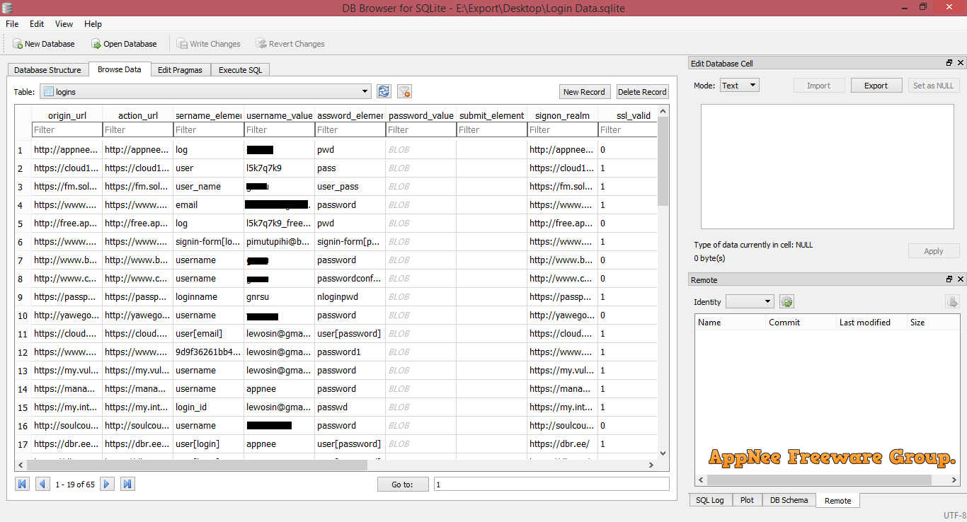 open .db file in sqlite browser invalid file format