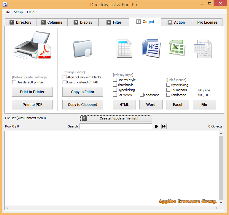 Directory List & Print 4.27 free
