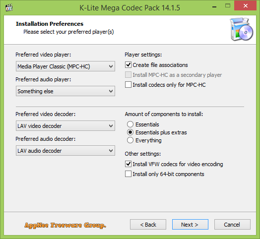 K-Lite Codec Pack Standard for apple instal free