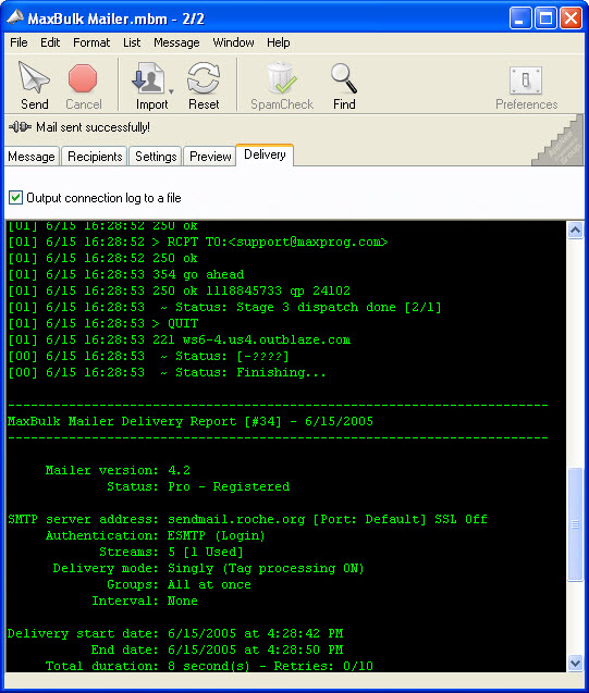 smtp settings outlook maxbulk mailer