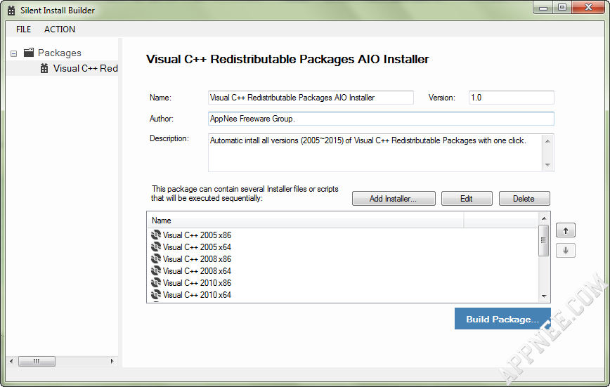 V6 0 7 Silent Install Builder Build One Click Automatic Installer For Batch Software Appnee Freeware Group