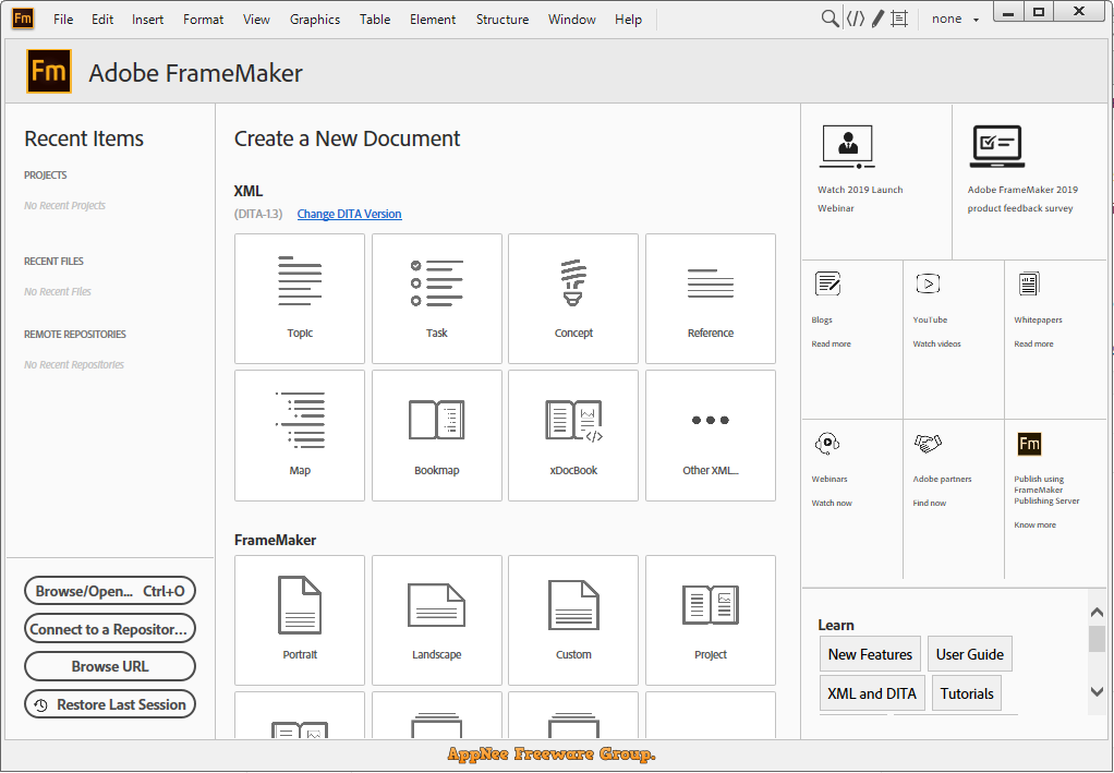 V16 0 Adobe Framemaker More Efficient Tool For Xml Dita Authoring Publishing Appnee Freeware Group