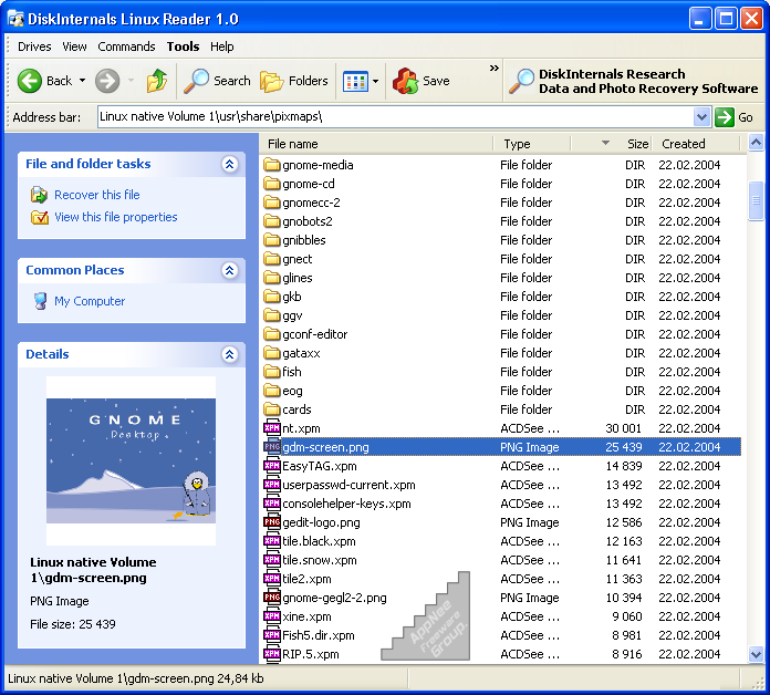 diskinternals linux reader key