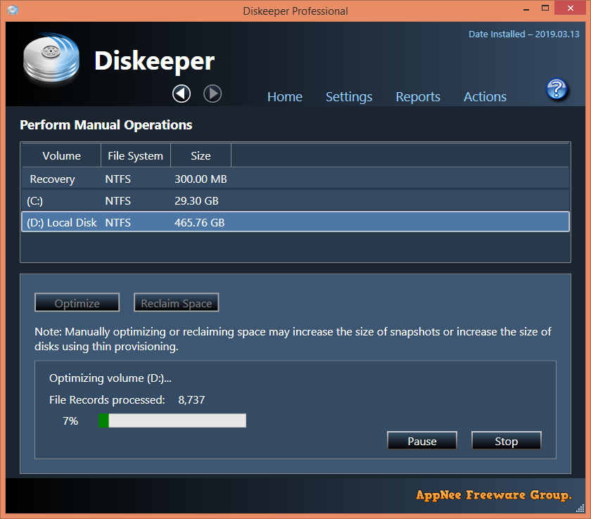 diskkeeper in dos