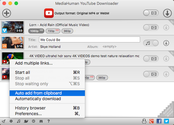 MediaHuman YouTube Downloader 3.9.9.84.2007 for mac instal free