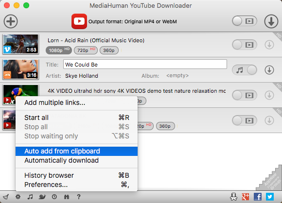 mediahuman youtube downloader