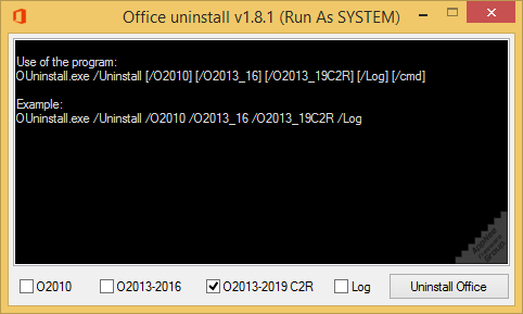 office uninstaller