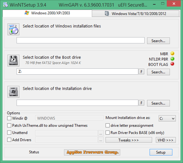 WinNTSetup 5.3.3 for windows download