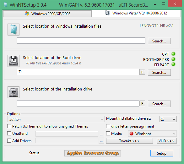 free downloads WinNTSetup 5.3.2