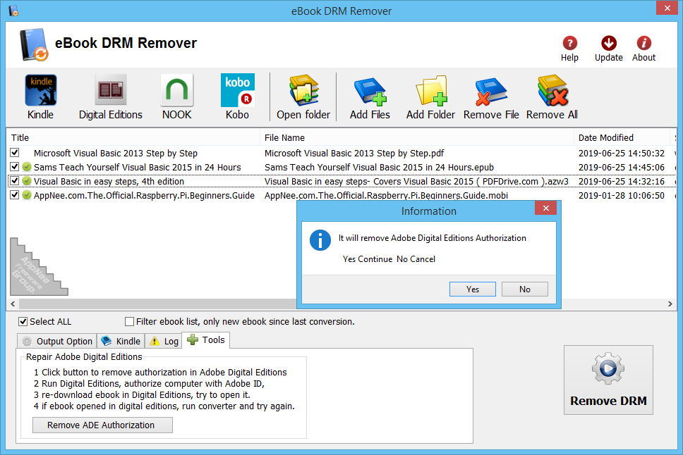 drm ebook removal