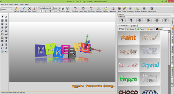 aurora 3d text & logo maker