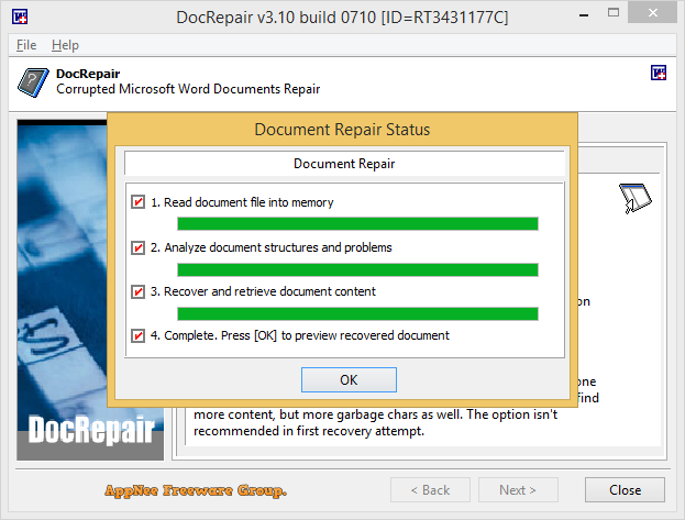 microsoft word document corrupted recovery