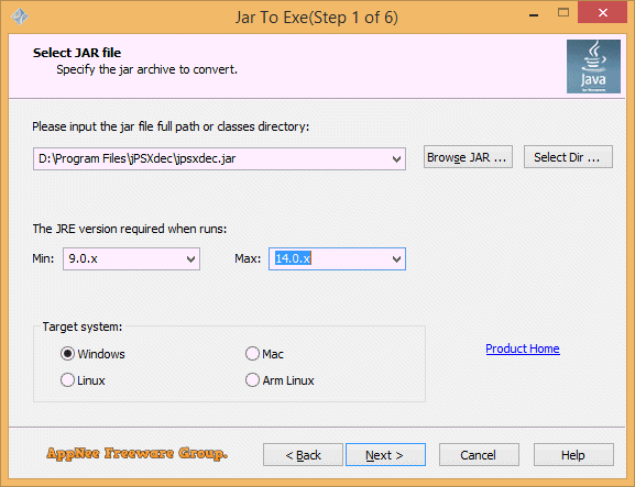 jar2exe converter