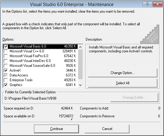 Microsoft Visual Studio 6.0 Professional, Enterprise Editions 