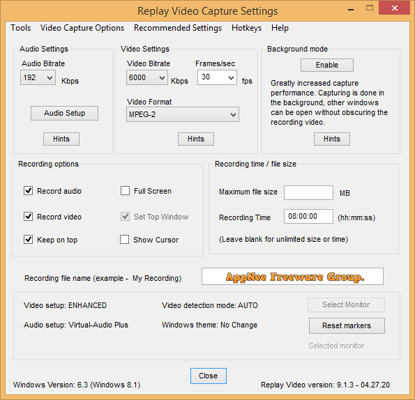 replay video capture for mac quality