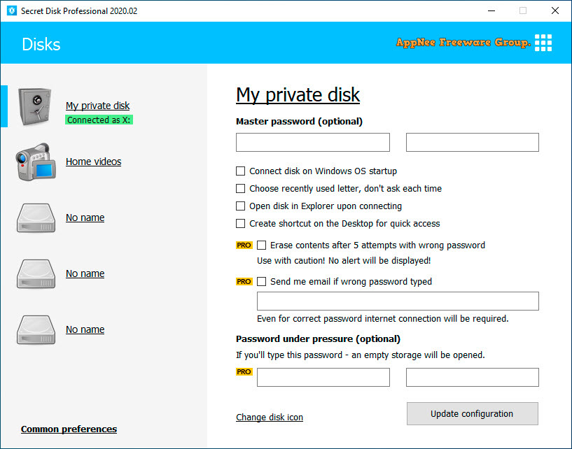 disk password protection registration key