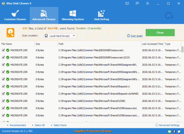 Wise Disk Cleaner 11.0.3.817 free instals