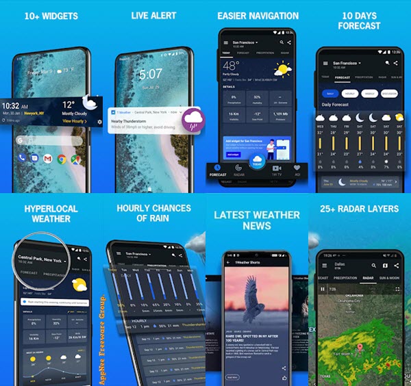 [v7.4] 1Weather Toprated weather app for Android and iOS AppNee