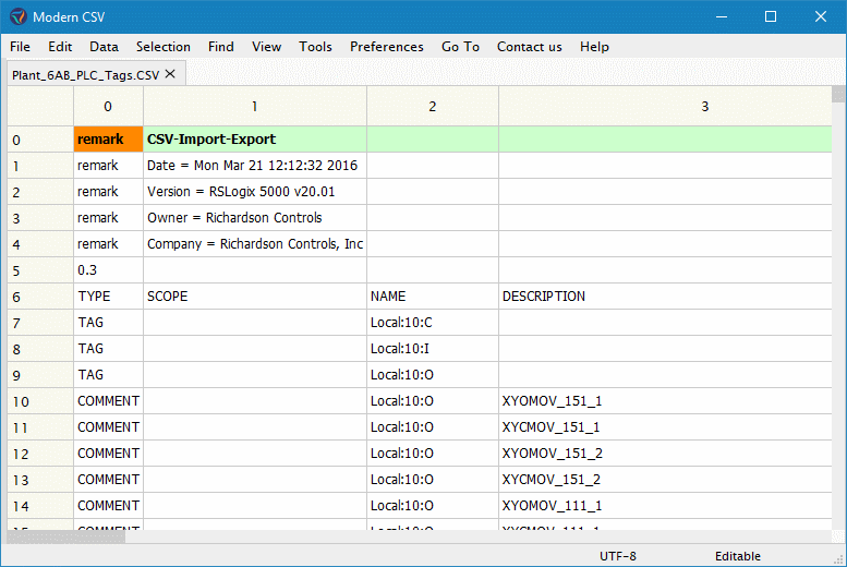 modern csv