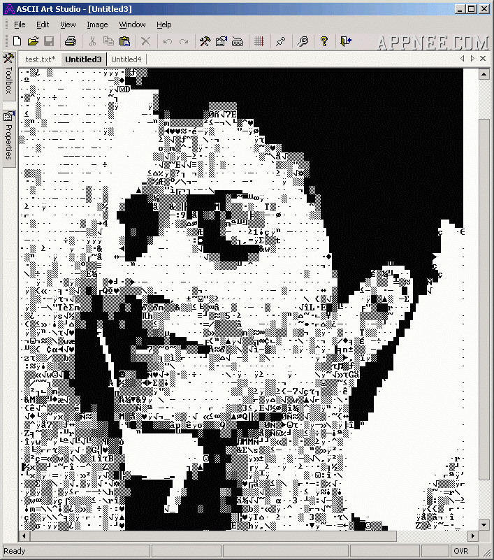 ascii art as single character c