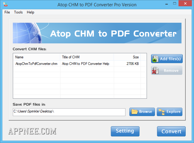 conert chm to pdf