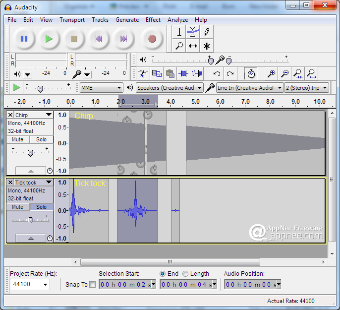 audacity multitrack recording