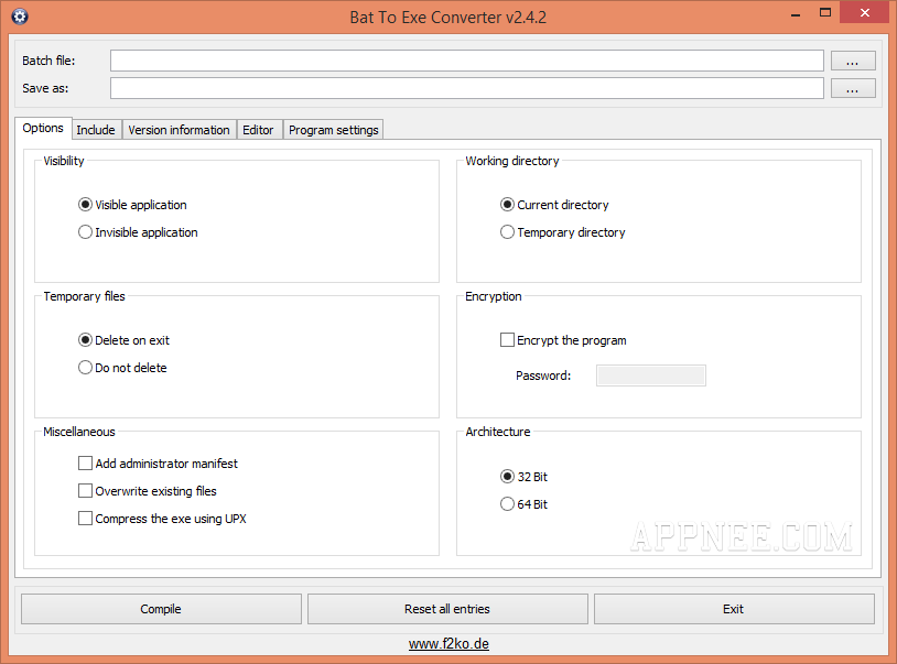 Bat to exe converter как пользоваться