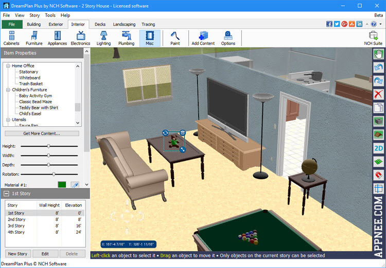 NCH DreamPlan Home Designer Plus 8.39 download the new