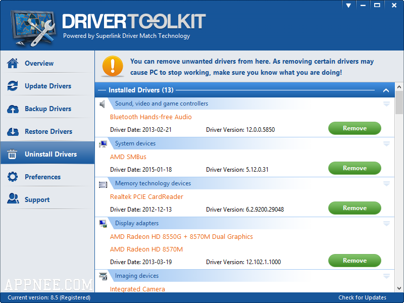 v8.5 DriverToolkit Handy and efficient driver manager AppNee