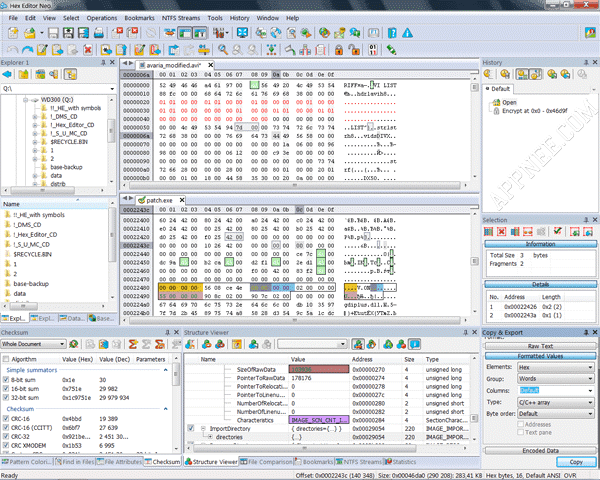 binary editor hex translator