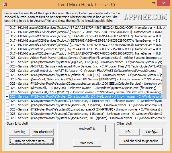 download hijackthis log check