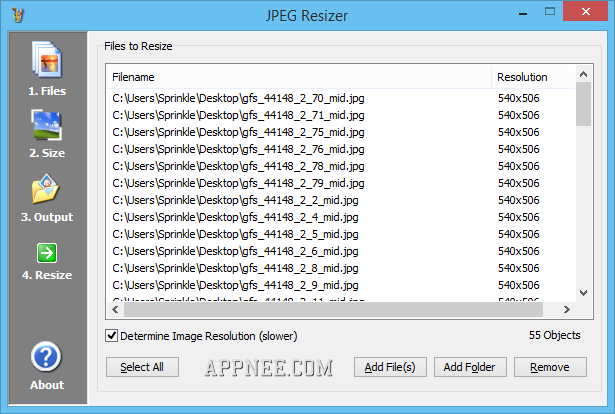 jpg jpeg image file size reducer and batch image resizer