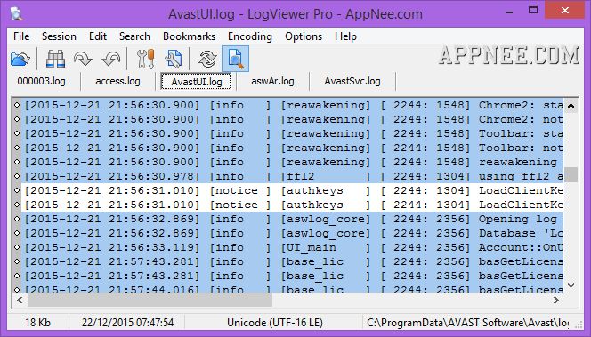 log file viewer